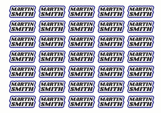 Race Name Stickers For 1/10th scale Radio Controlled Vehicle A4,A5 Available