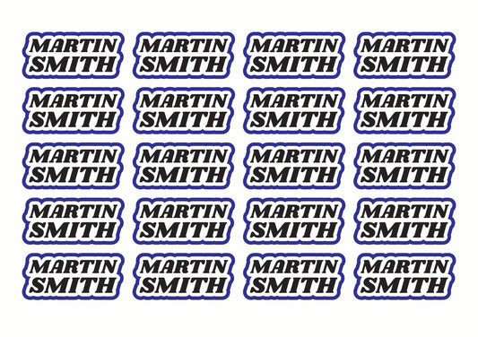 Race Name Stickers For 1/8th scale Radio Controlled Vehicle A4,A5 Available