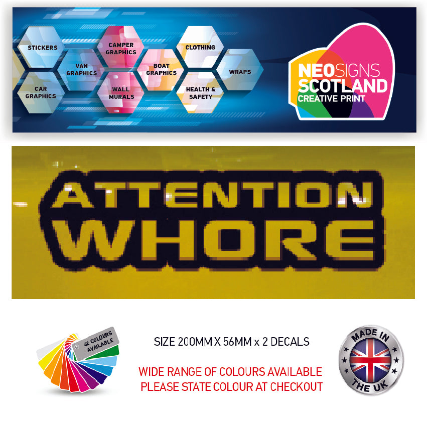 200CG001 Attention Sticker 200mm x 56mm