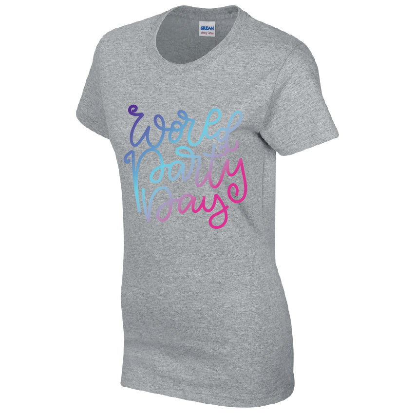 World Party Day T-Shirt Available in Black Grey and White TF25CL11