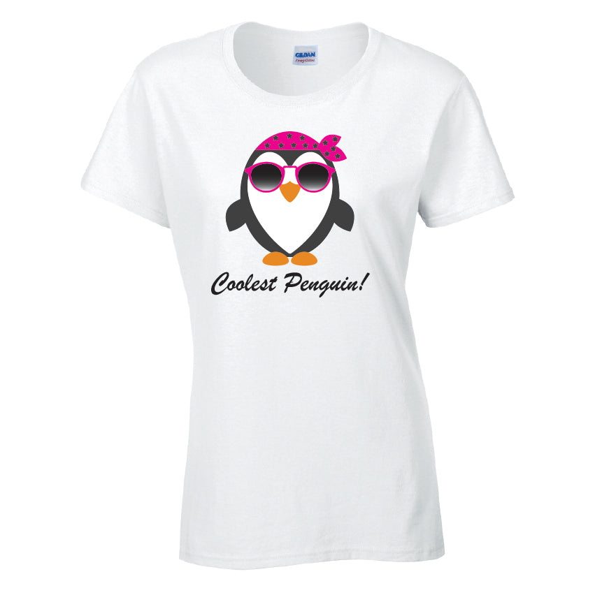 Coolest Penguin Cotton T-Shirt Available in Grey and White TF25CL12