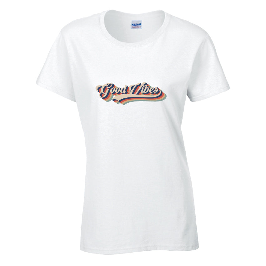 Good Vibes T-Shirt Available in Black Grey and White TF25CL30