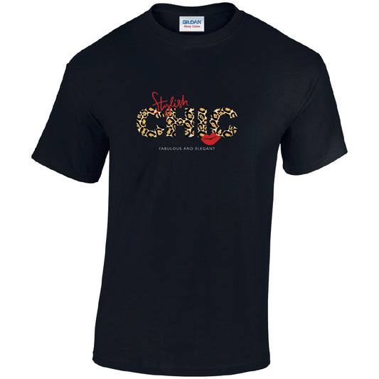 Stylish Chick Cotton T-Shirt Available in Black Grey and White TM25CL35