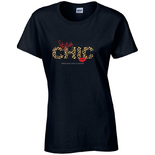 Stylish Chic T-Shirt Available in Black Grey and White TF25CL35