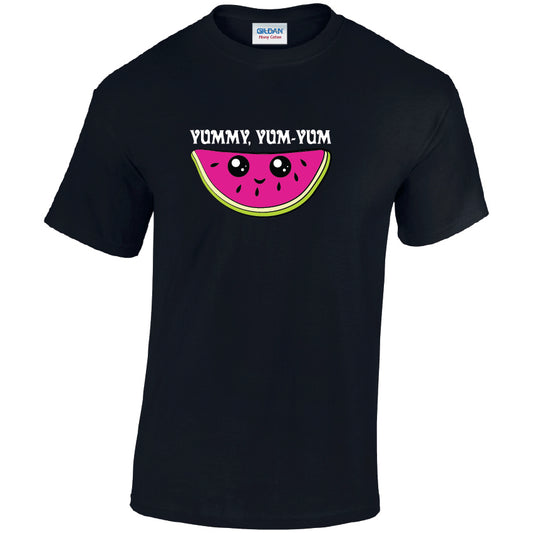 Yummy Yum-Yum Cotton T-Shirt Available in Black Grey and White TM25CL41