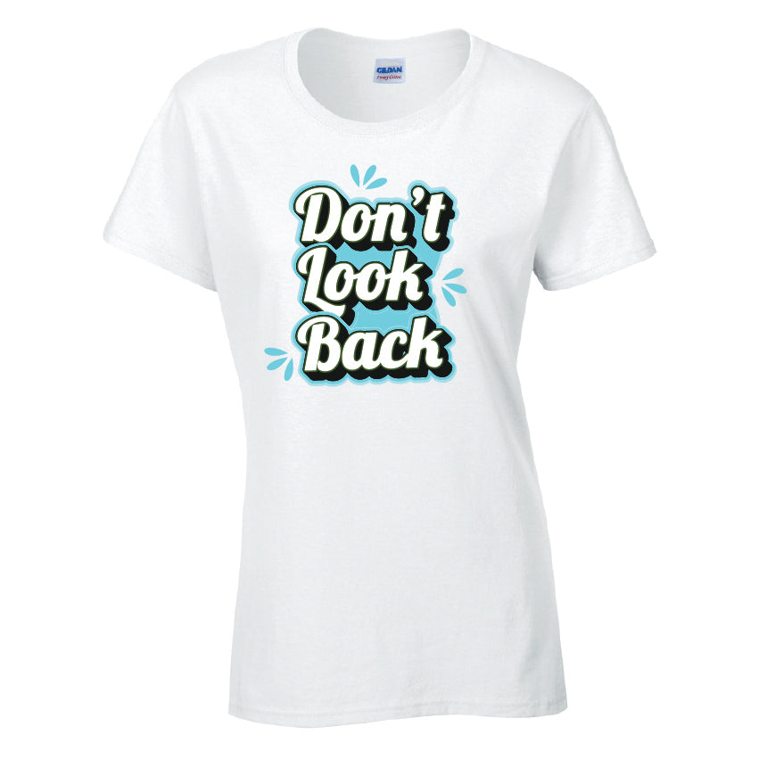 Dont Look Back T-Shirt Available in Black Grey and White TF25CL42