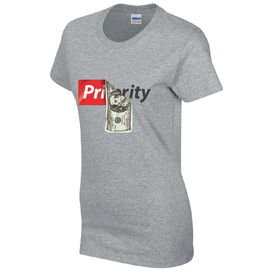 Priority T-Shirt Available in Black Grey and White TF25CL43