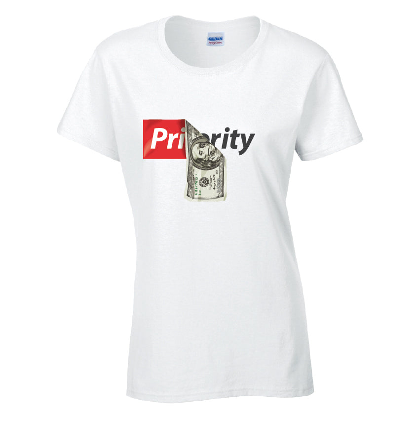 Priority T-Shirt Available in Black Grey and White TF25CL43