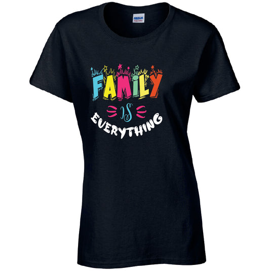 Family Is Everything T-Shirt Available in Black Grey and White TF25CL45