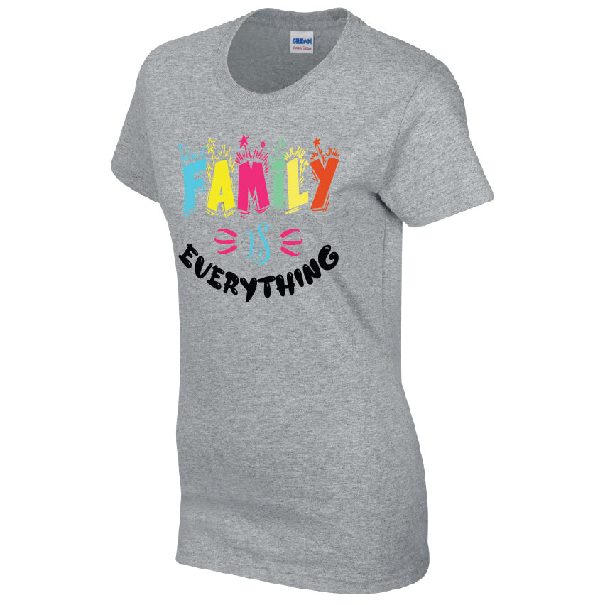 Family Is Everything T-Shirt Available in Black Grey and White TF25CL45