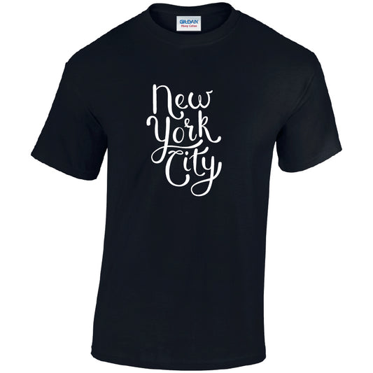 New York City Cotton T-Shirt Available in Black Grey and White TM25CL04
