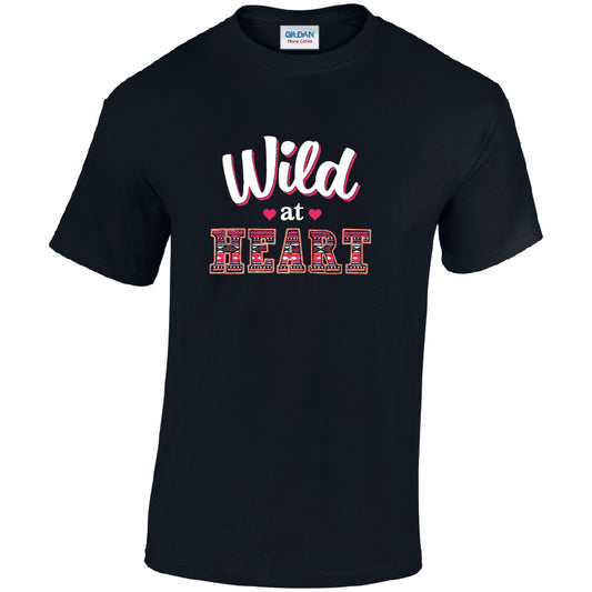 Wild At Heart Cotton T-Shirt Available in Black Grey and White TM25CL06