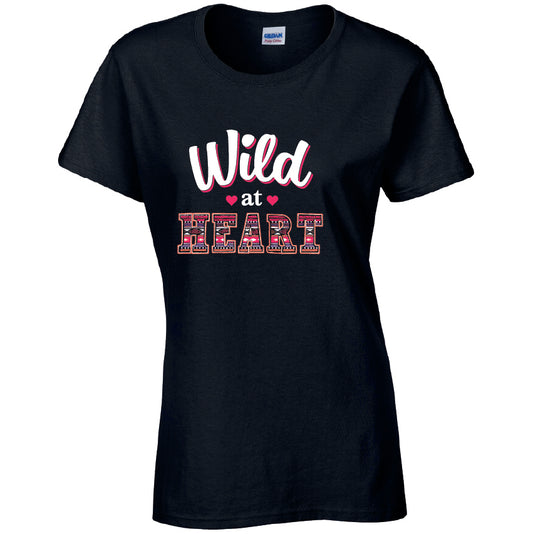 Wild At Heart Cotton T-Shirt Available in Black Grey and White TF25CL06