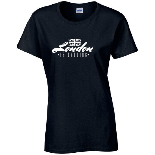 London Is Calling Cotton T-Shirt Available in Black Grey and White TF25CL07