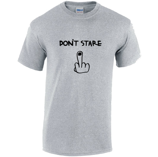 Dont Stare Cotton T-Shirt Available in Black Grey and White TM25CL08