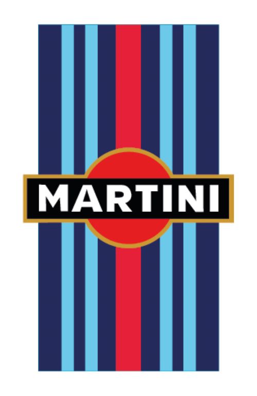 BKRBS03 Martini Racing Style Black Bonnet Stripe For Porsche