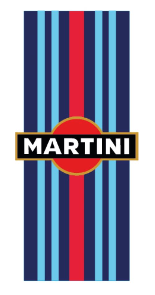 BKRBS05 Martini Racing Style Black Bonnet Stripe For Porsche