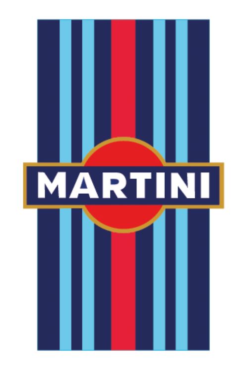 BMRBS03 Martini Racing Style Blue Bonnet Stripe For Porsche