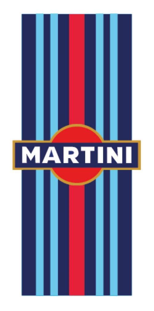 BMRBS05 Martini Racing Style Blue Bonnet Stripe For Porsche