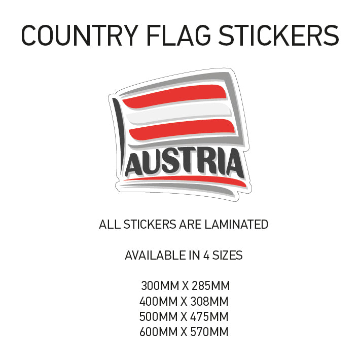 CF02 Austria Country Flag Sticker 300mm x 285mm