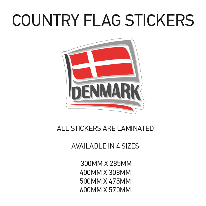 CF07 Denmark Country Flag Sticker 600mm x 570mm