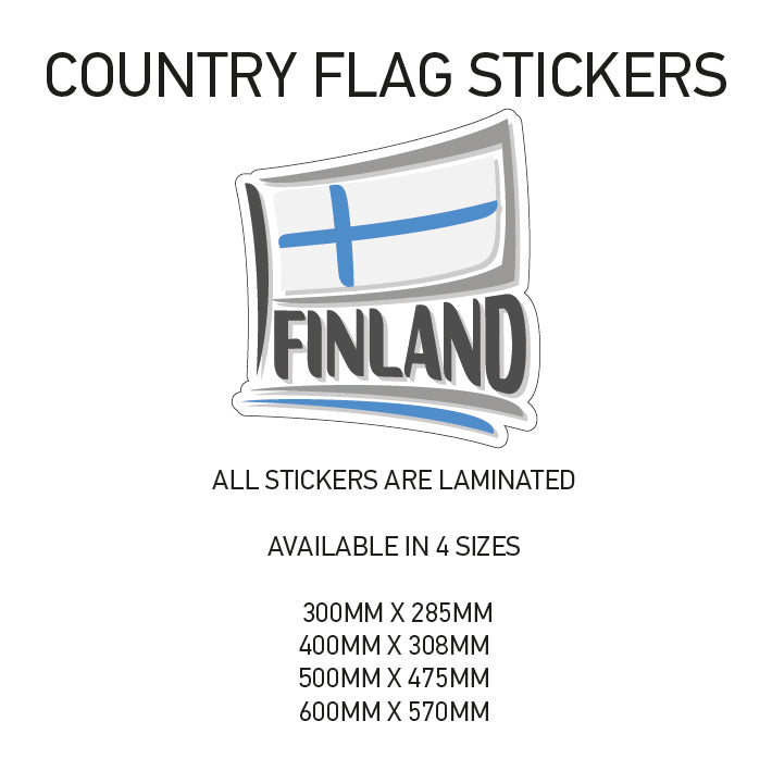 CF09 Finland Country Flag Sticker 300mm x 285mm