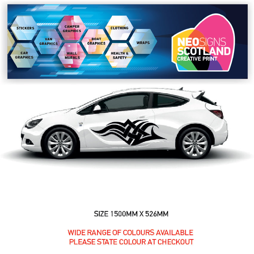 CSG15 Car Side Graphics X 2 Universal Will Fit Any Car or Van