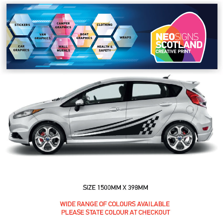 CSG21 Car Side Graphics X 2 Universal Will Fit Any Car or Van