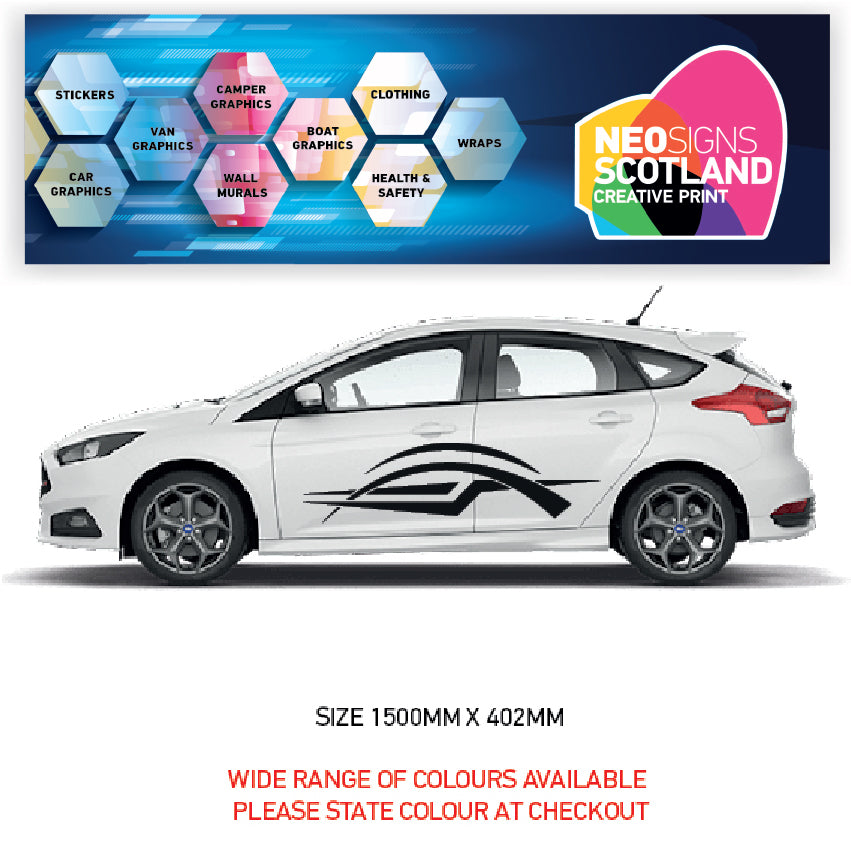 CSG27 Car Side Graphics X 2 Universal Will Fit Any Car or Van