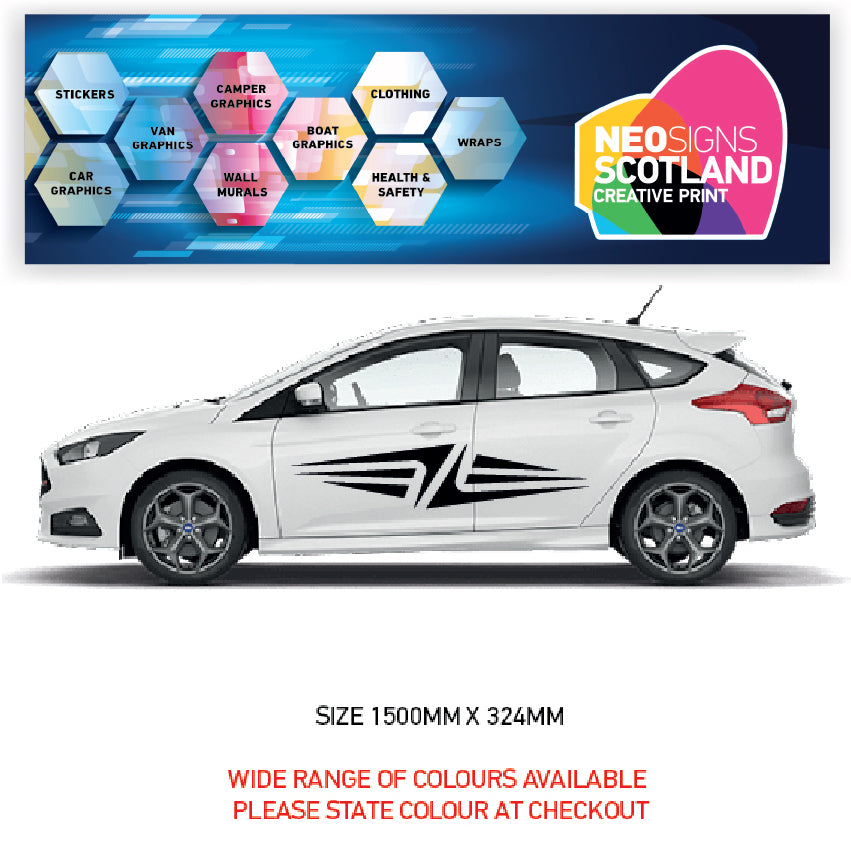 CSG37 Car Side Graphics X 2 Universal Will Fit Any Car or Van