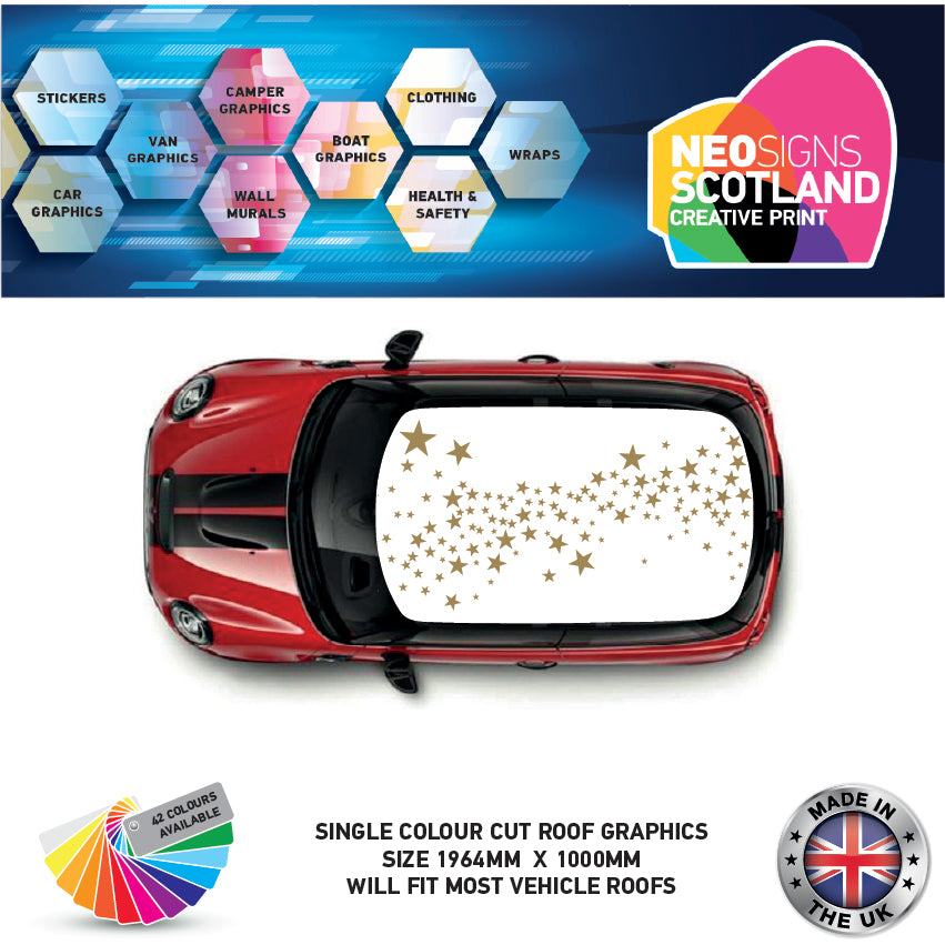 CRG21 Stars roof graphic Universal for any car