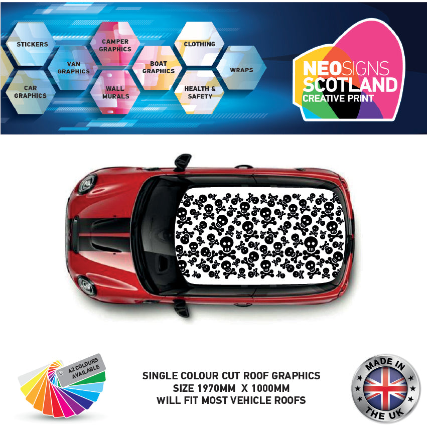 CRG22 Skulls roof graphic Universal for any car
