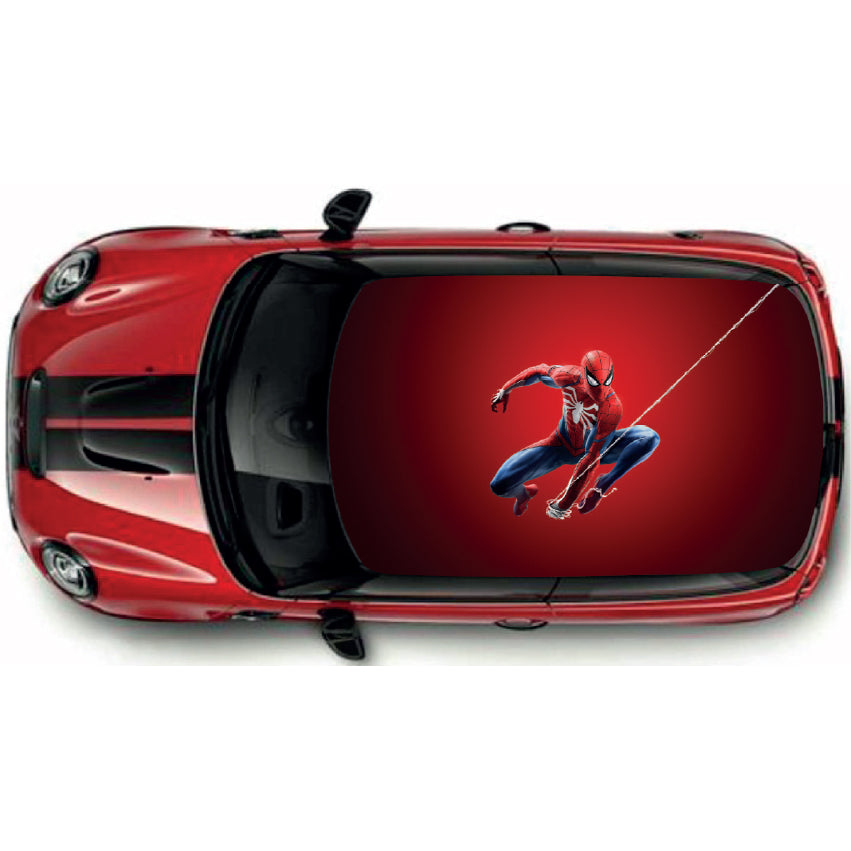 CRW04 Spiderman Printed Roof wrap for Mini or any car universal