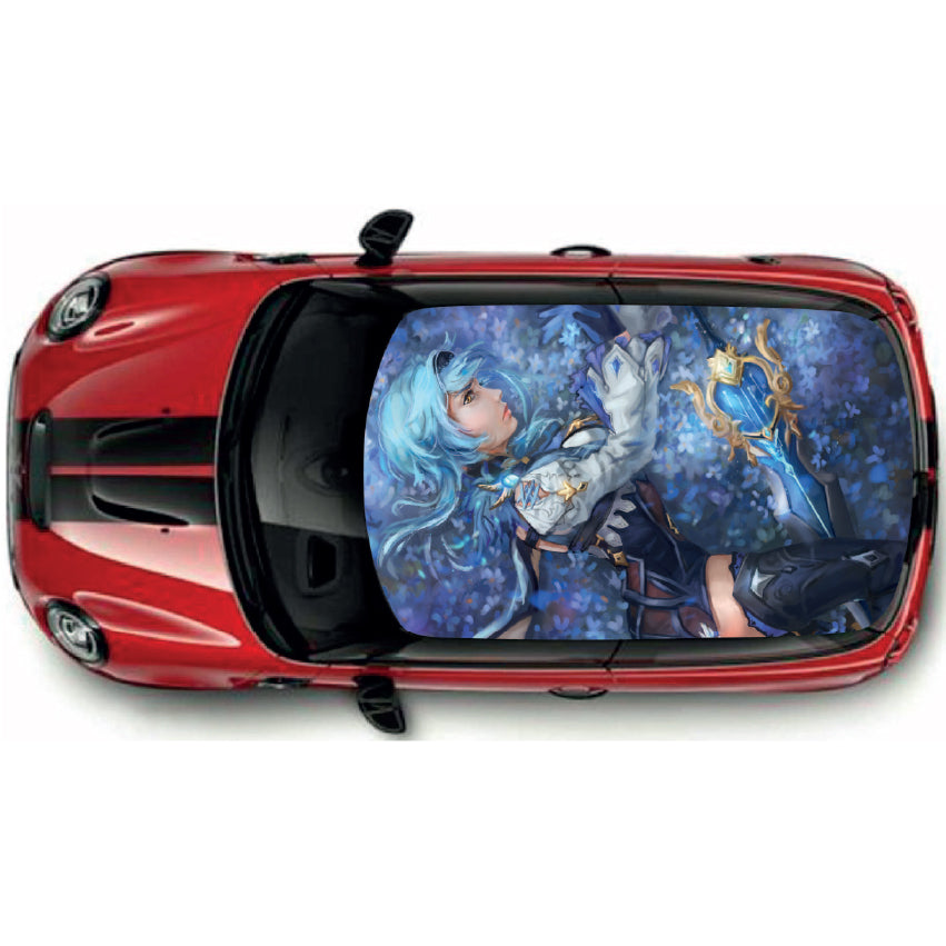 CRW35 Anime Character Roof wrap for Mini or any car universal