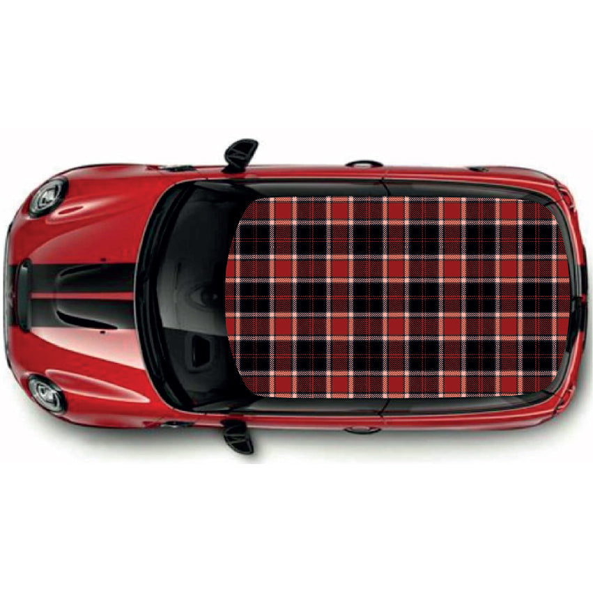 CRW081 Tartan Roof wrap for Mini or any car universal