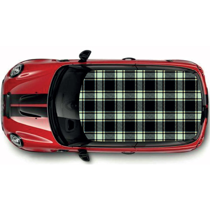CRW091 Tartan Roof wrap for Mini or any car universal