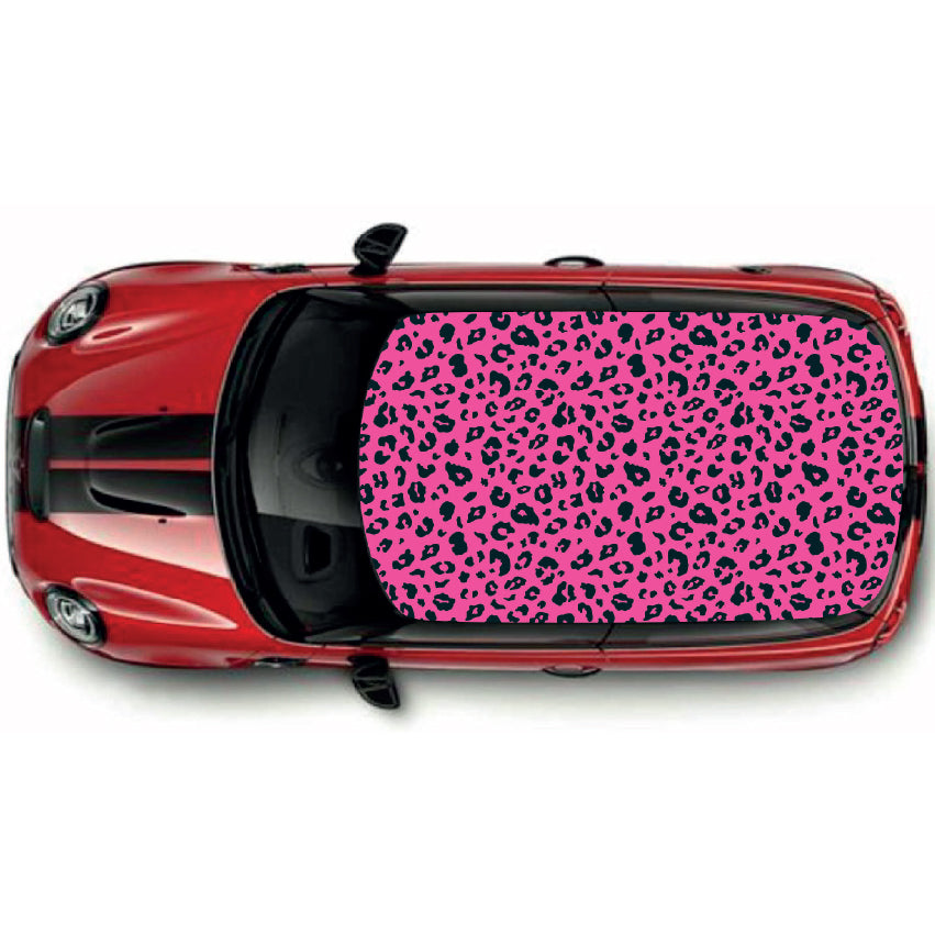 CRW097 Leopard Pattern Roof wrap for Mini or any car universal