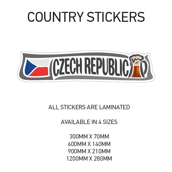 CS06 Czech Republic Country Sticker 1200mm x 338mm
