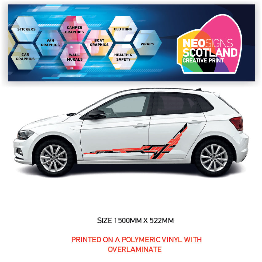 FCSG03 Full Colour Side Graphics X 2 Universal Will Fit Any Car or Van