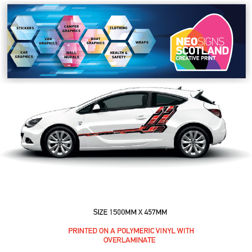 FCSG05 Full Colour Side Graphics X 2 Universal Will Fit Any Car or Van