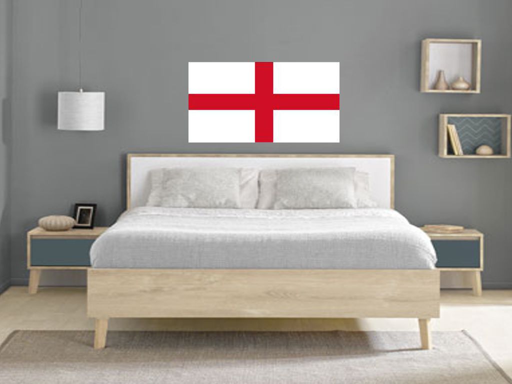FLAG01W England Wall Flag 300mm x 150mm