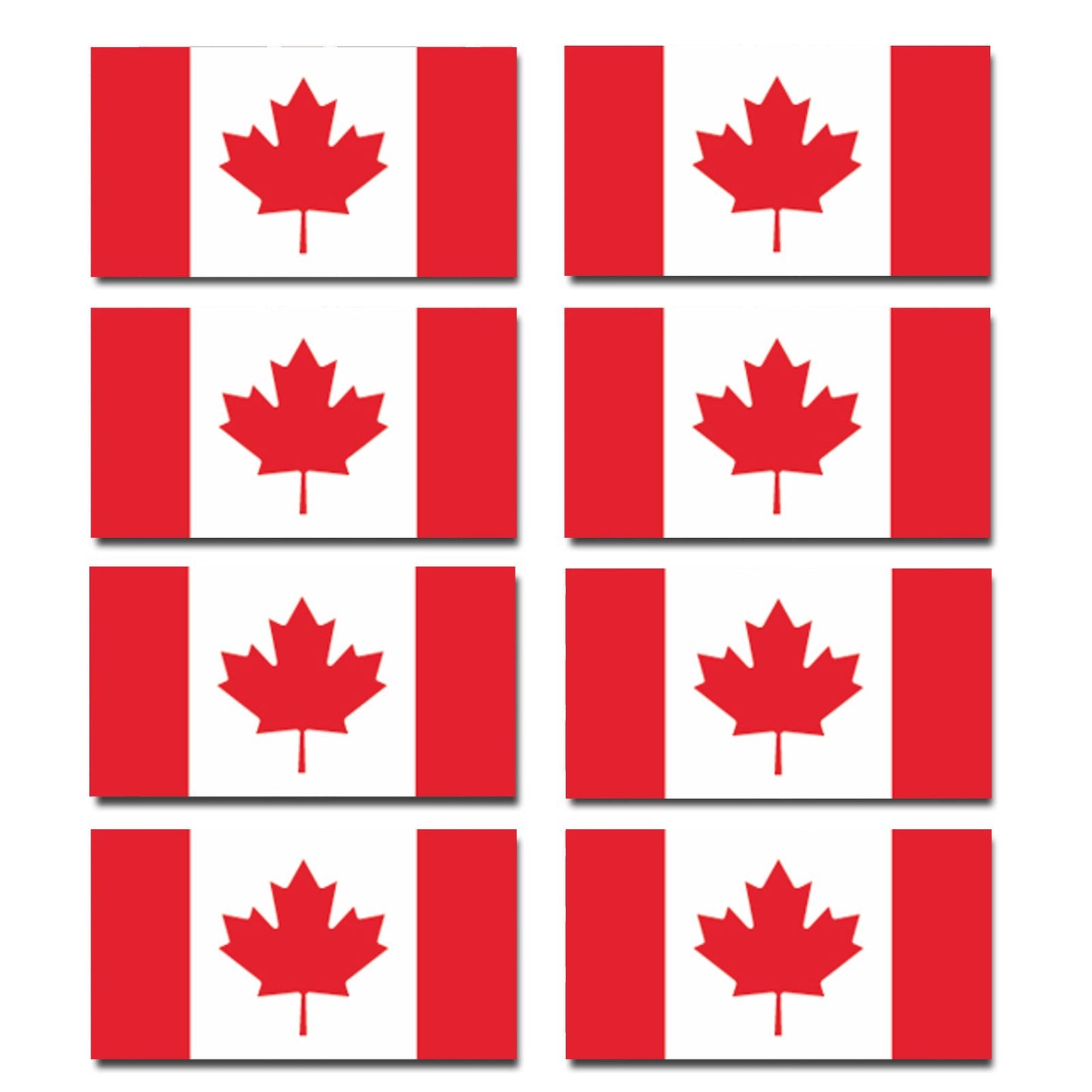 FLAG10D Canada Flags Stickers 40mm x 73mm