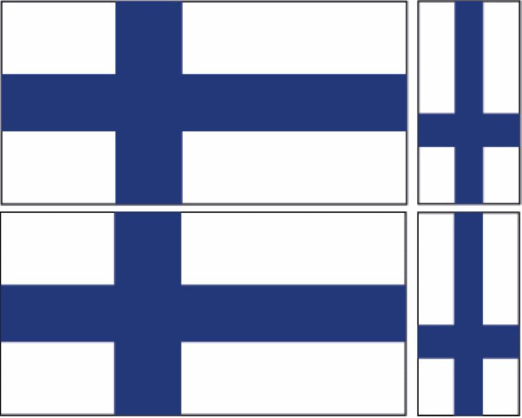 FLAG14B Finland Flags 2 x 200mm 2 x 100mm