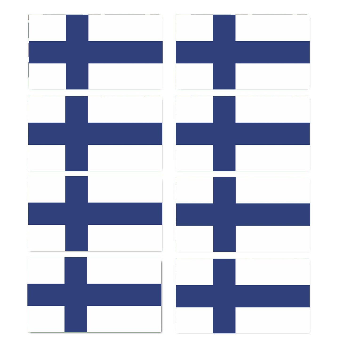 FLAG14D Finland Flags Stickers 35mm x 64mm