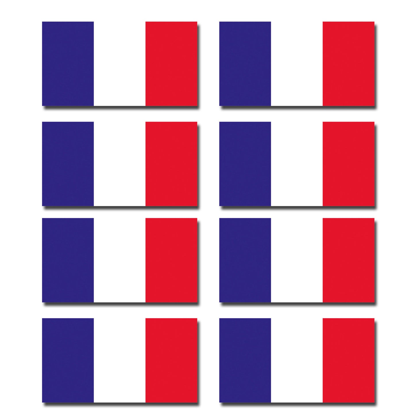 FLAG15D France Flags Stickers 55mm x 100mm