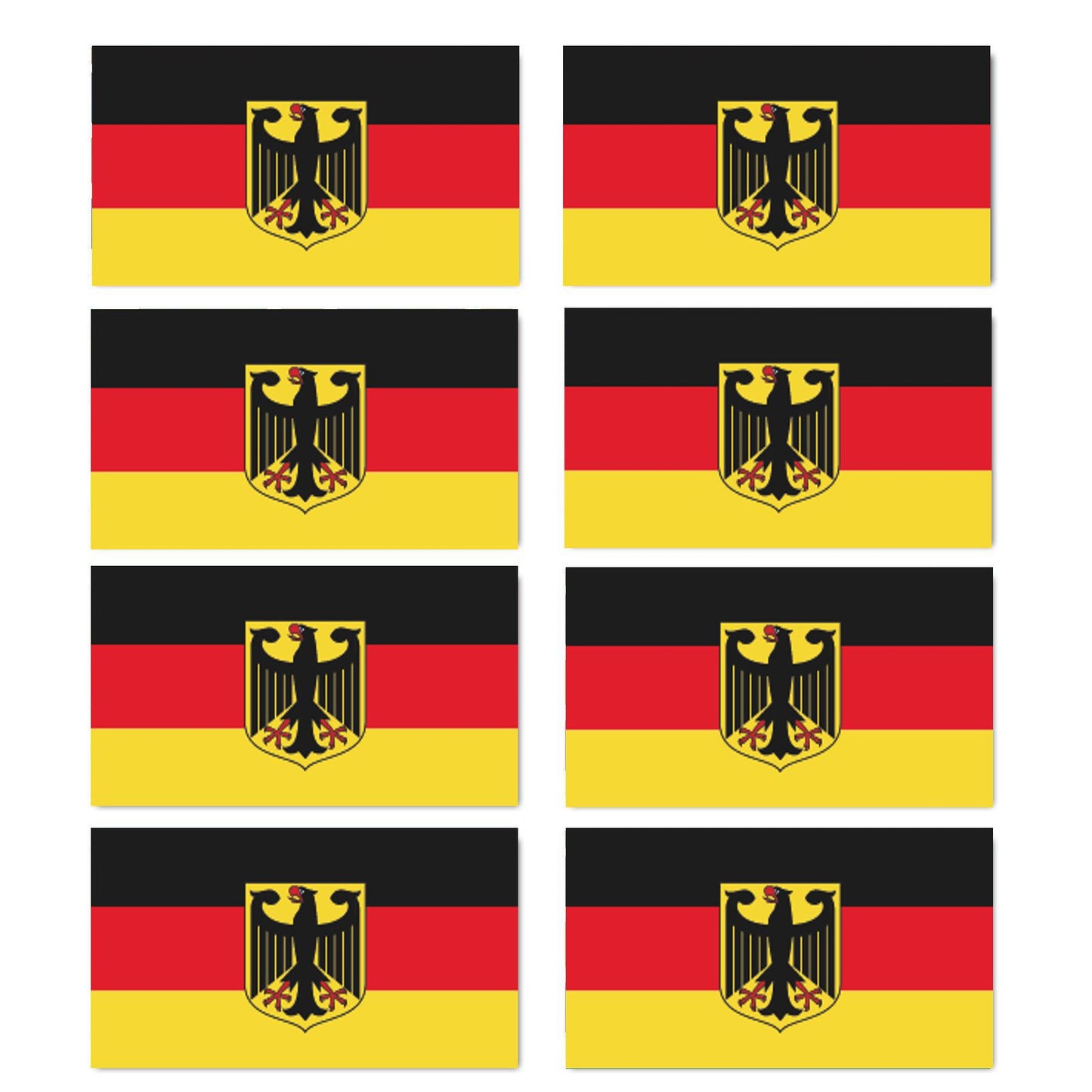 FLAG16D Germany Flags Stickers 55mm x 100mm