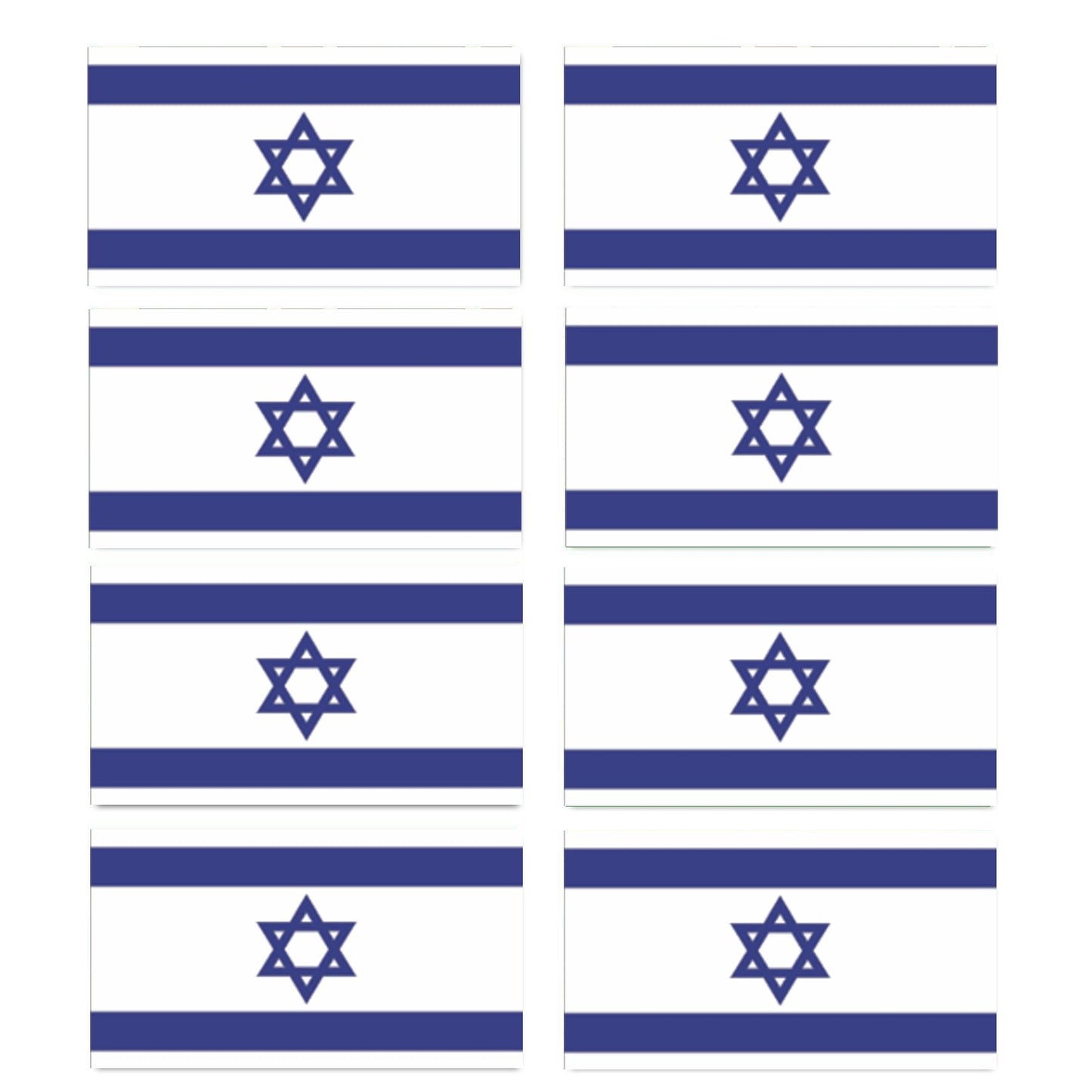 FLAG20D Israel Flags Stickers 55mm x 100mm