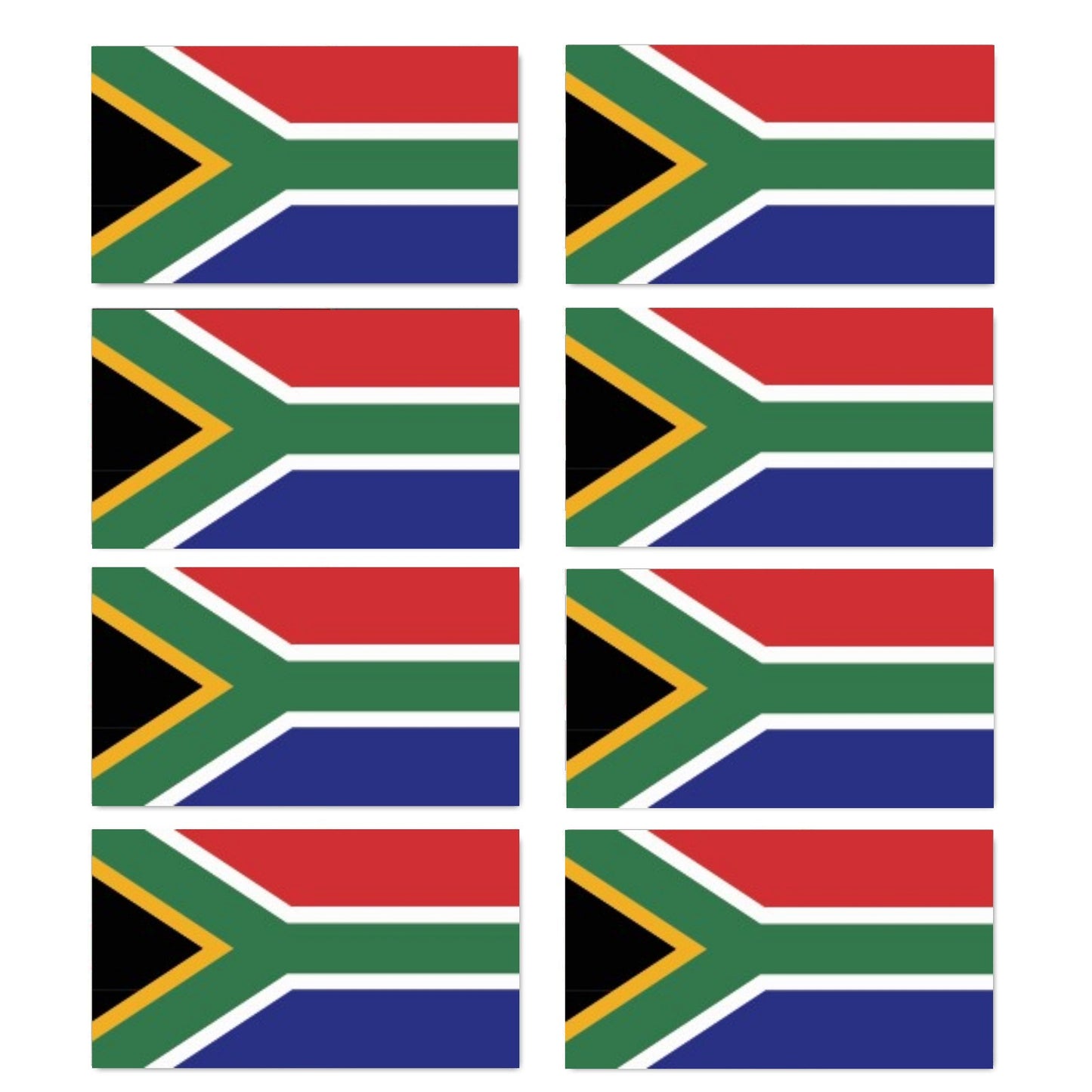 FLAG29D South Africa Flags Stickers 10mm x 19mm
