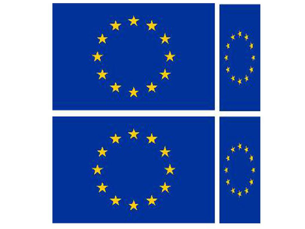 FLAG02B Euro Flags 2 x 200mm 2 x 100mm