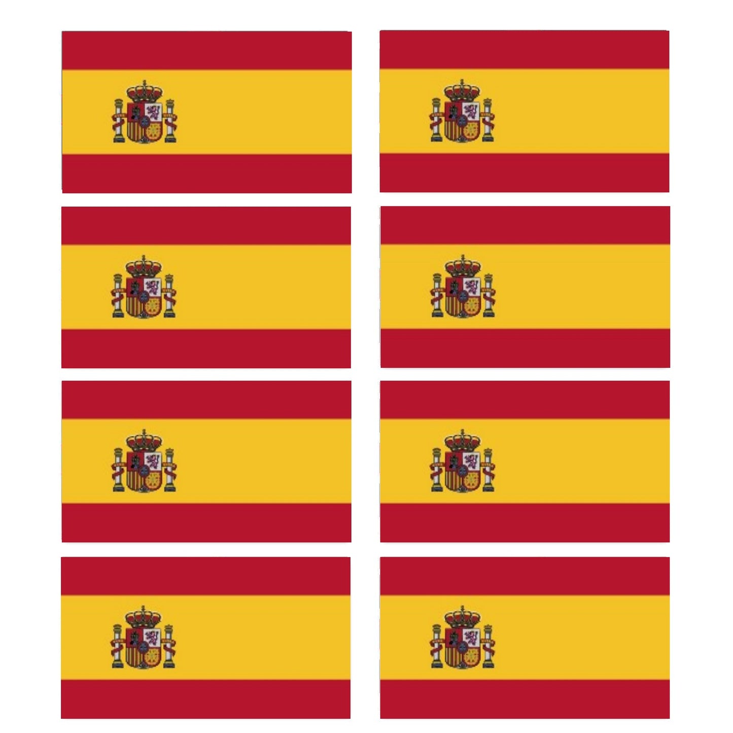 FLAG30D Spain Flags Stickers 10mm x 19mm